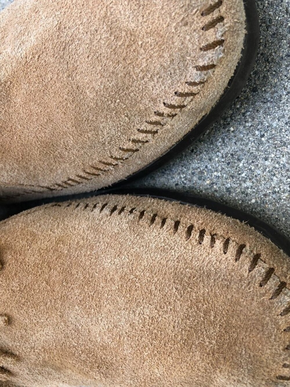 MINNETONKA 297T Double Finge Mocassin Boots Women's 7 Leather Suede Brown Shoes - Picture 5 of 11